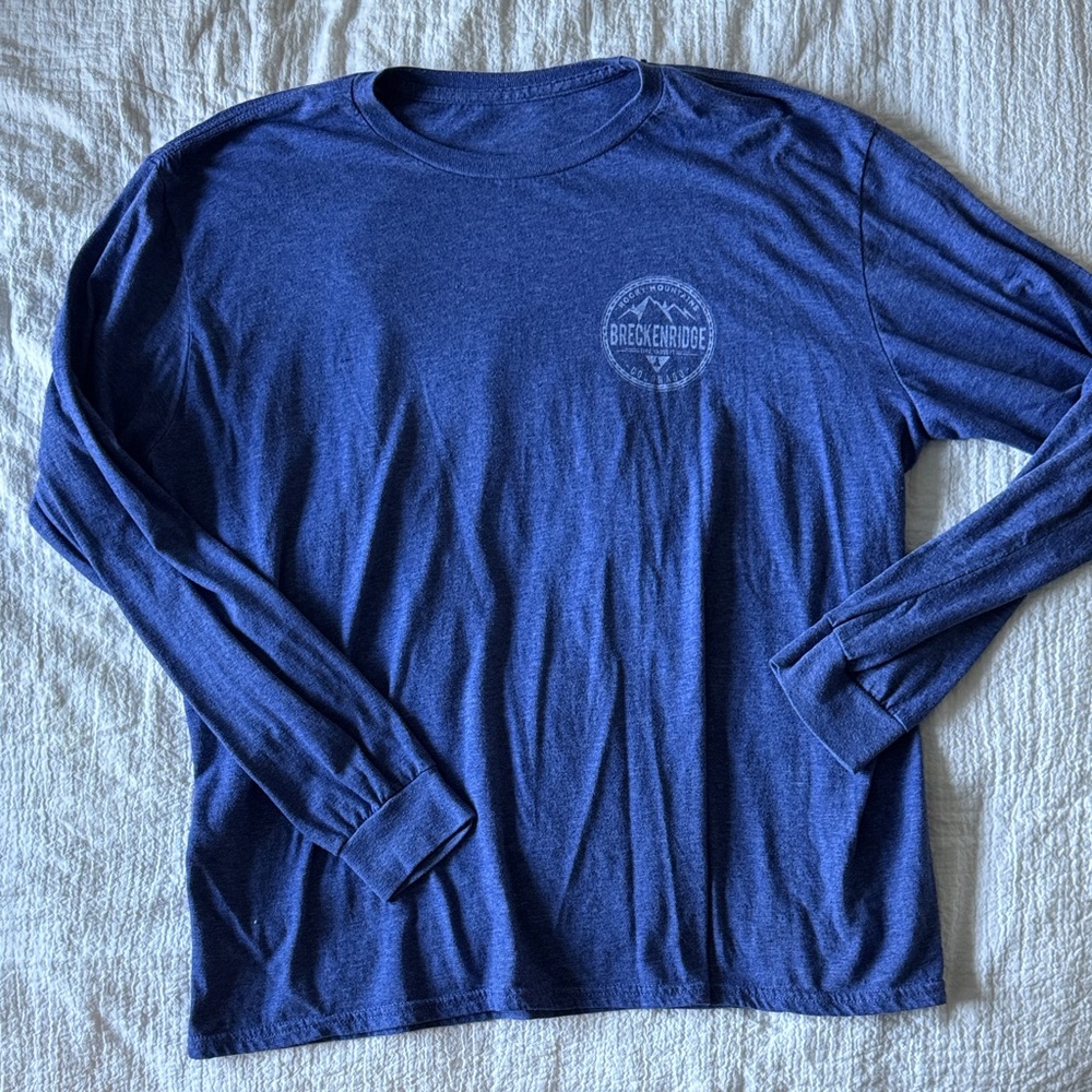 Breckenridge Navy Long Sleeve Tee for Men